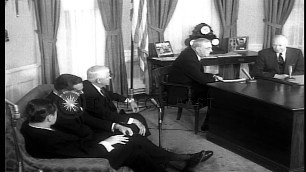 President Dwight D Eisenhower Meeting With Cabinet Members In The