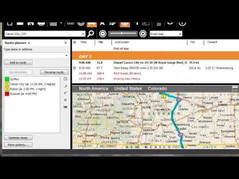 Microsoft Streets & Trips 2013 - Route Planner Demo