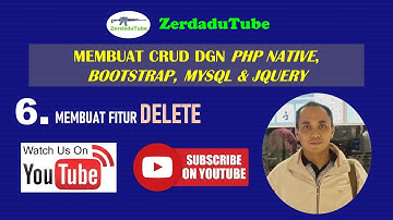 Cara membuat web CRUD dgn PHP Native, Bootstrap, Mysql & Jquery - hobi web programming (Seri#6)