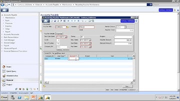 AP Recurring Vouchers - Dynamics SL 2011 SP2