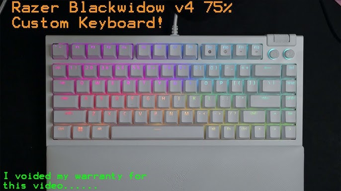 Razer BlackWidow V4 75% Mechanical Gaming Keyboard: Hot-Swappable Design -  Compact & Durable - Orange Tactile Switches - Chroma RGB - MF Roller 