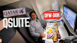 Experience Qatar Qsuite Business Class from Dallas to Doha