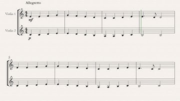 ode to joy duo of violins sheet music for beginners in C