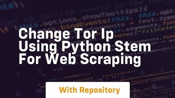 Change tor ip using python stem for web scraping