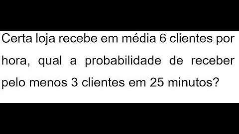 Estatística Distribuição de Poisson exercício resolvido