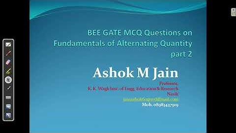 BEE | GATE Questions on Fundamentals of Alternating Quantity Part 2 | Unit 2 - 15