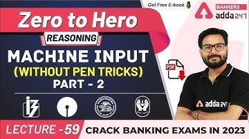 Machine Input Output Reasoning Tricks (P-2) | Adda247 Banking Classes | Lec #59