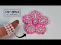 Super Easy Flower Making Idea with Woolen - Hand Embroidery Design Trick - DIY