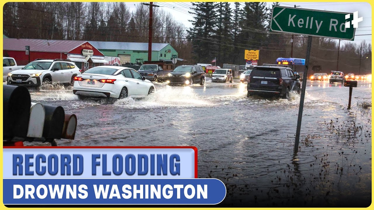 Historic flooding threatens Washington as residents flee - YouTube