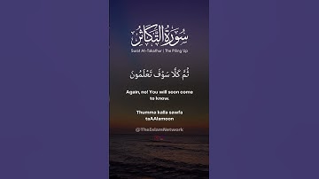 Surat At-Takathur | Mishary Rashid Alafasy | مشاري بن راشد العفاسي | سورة التكاثر #memorize #quran