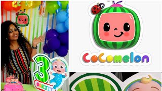 Details about / Cocomelon Birthday Party Supplies Set Cocomelon Party Decoration