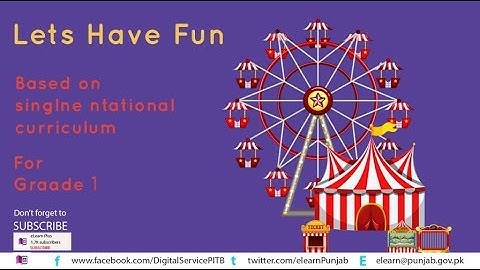 Lets Have Fun | Grade one English | SNC