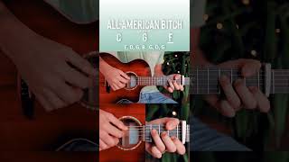 All-American Bitch Olivia Rodrigo Guitar Tutorial (Verse) // All-American Bitch Guitar Lesson