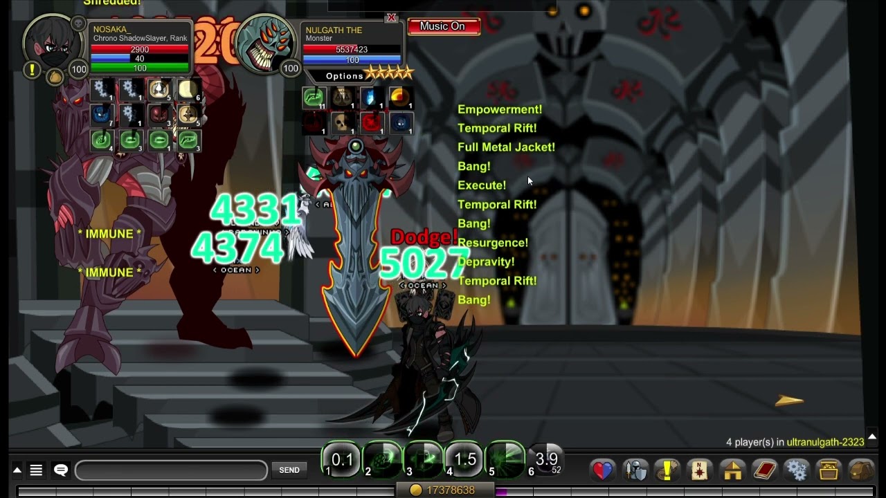 (AQW) 30 seconds Ultra Nulgath run with Chrono ShadowSlayer