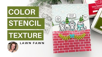 Color, Stencil & Add Texture to Handmade Cards: Cozy Christmas Cat Scene Made Easy