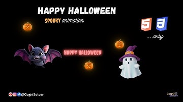 🎃 Halloween Animation: Flying Bat, Ghost and Glowing Pumpkins 🦇