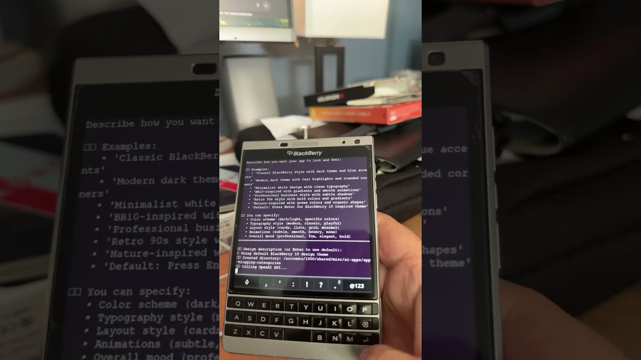 BlackBerry #AI Phone: Generative AI built in. watch how embedded agents can create apps on the fly.