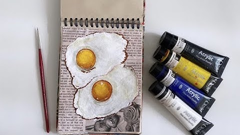 3D Art | how to draw realistic fried egg | realistic painting tutorial