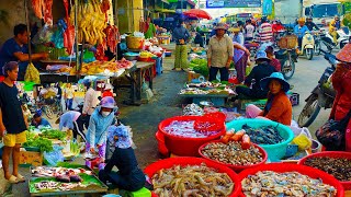 Food Rural TV, Cambodian Traditional Market Food - Fresh Vegetables, Fish, Pork, Shrimp & More