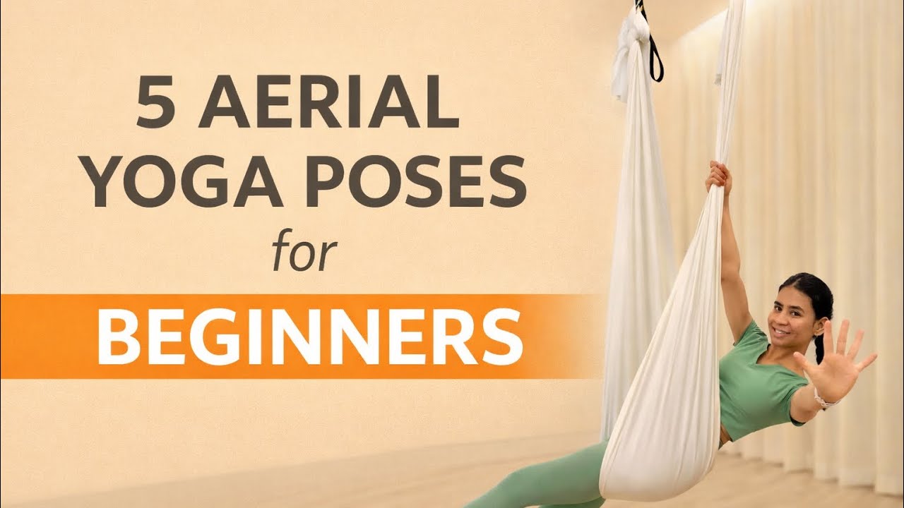 Aerial Yoga for Beginners | 5 Simple Poses to Get Started - YouTube