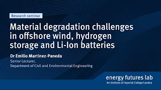 Material degradation challenges in offshore wind, hydrogen storage and Li-Ion batteries