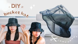 DIY - How to Make a Bucket Hat | Transparent - Soft - See Through Crystal Organza screenshot 1