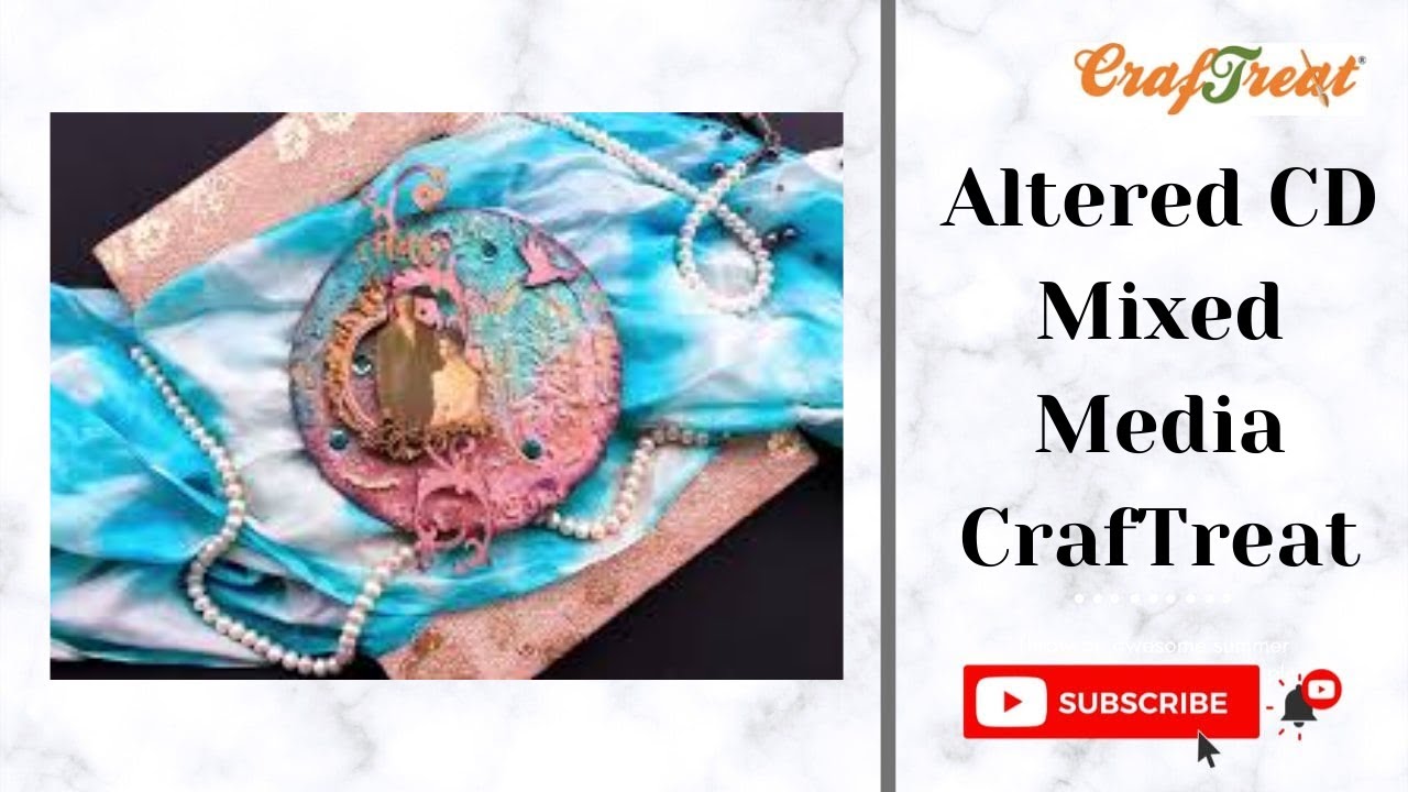 Altered CD   Mixed Media   CrafTreat   Step by step Tutorial