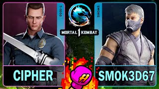 Mk1 Cipher T-1000 Vs Smok3D67 Smokemortal Kombat 14K 60ᶠᵖˢ