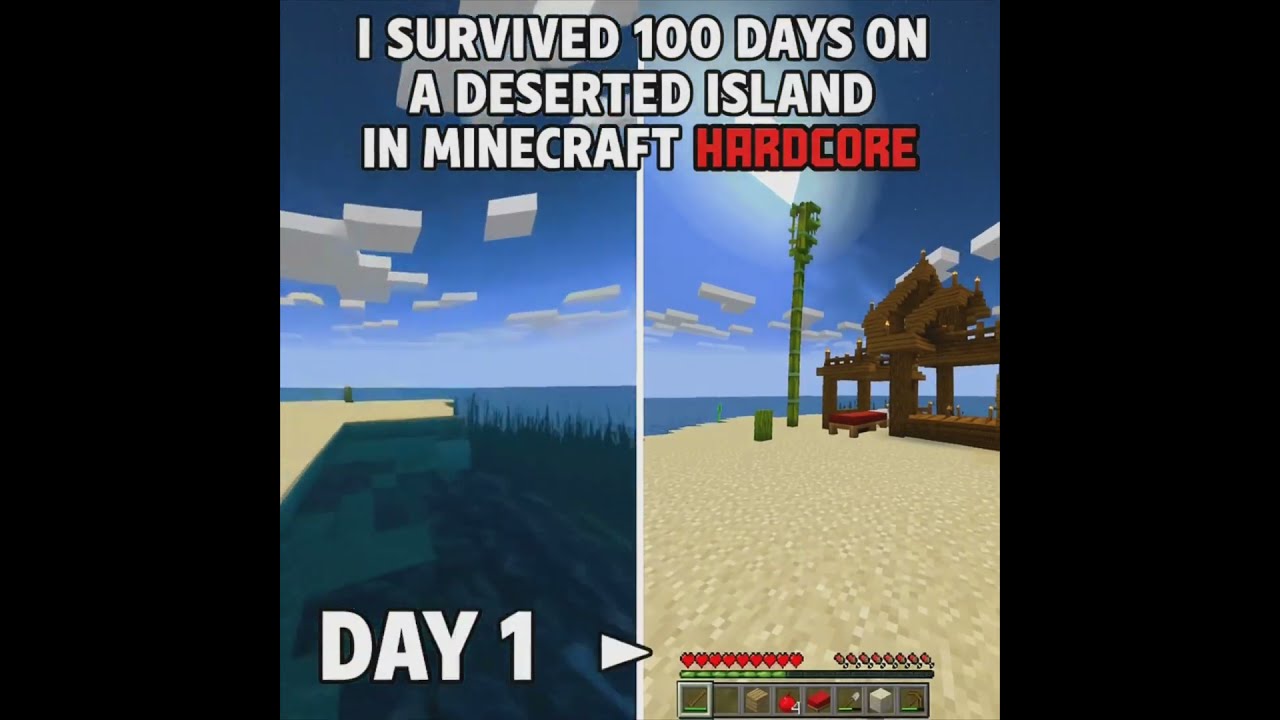 I Survived 100 Days On A Deserted Island In Minecraft Hardcore CALL 911 IF THIS GOES VIRAL OVER 1M 