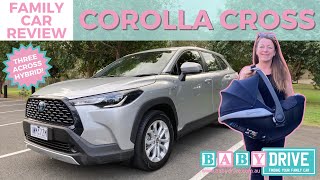 Fits 3 child seats! 2023 Toyota Corolla Cross hybrid small SUV review –  BabyDrive - YouTube