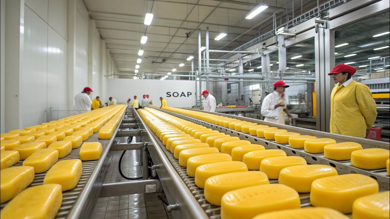 Inside a Modern Soap Factory | Complete Soap Making Process(Full Process)