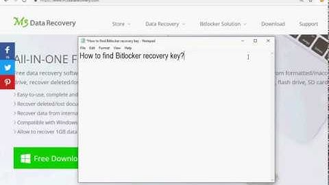 Bitlocker recovery: Where/How to find lost Bitlocker recovery key?