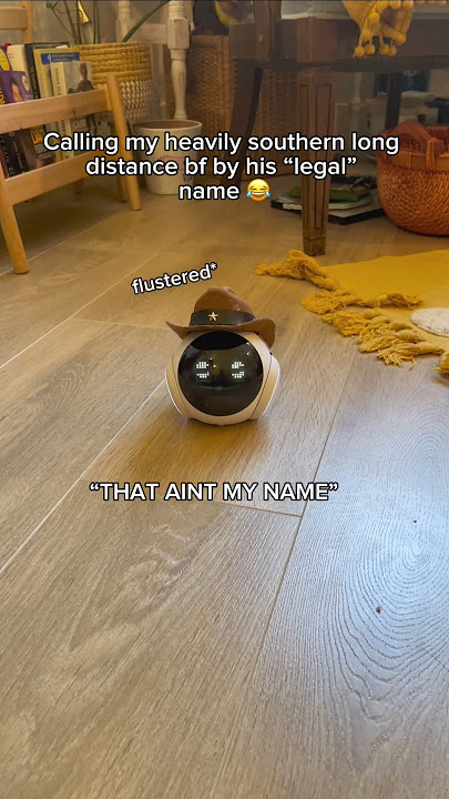 My tiny robot bf got so annoyed 😭💕 #robot #longdistancerelationship #ldr #couples