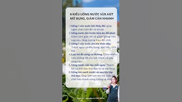 6 kiểu uống nước vừa hút mỡ bụng, giảm cân nhanh | Bích Lê