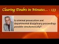 Is criminal prosecution and departmental disciplinary proceedings possible simultaneously?
