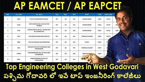 AP Eamcet Top Colleges in West Godavari | AP EAMCET 2022 | AP EAPCET 2022 | Purushotam Academy