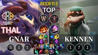 SRB Thal Gnar vs Kennen Top - KR Patch 11.5