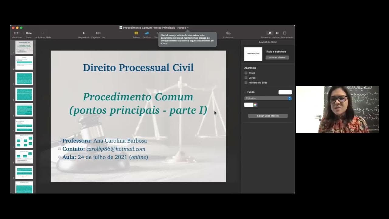 Processo Civil Procedimento comum parte I 5ªEdiçãoAula 5Ana