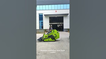 Wireless Remote Skid Steer Loader in Action#skidsteer