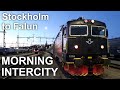 TRAIN DRIVER'S VIEW: Morning InterCity (Stockholm-Falun)