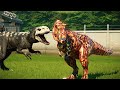 CHEETAH T Rex Battleground with Spinosaurus and Indominus Rex - Jurassic World Evolution Dinosaurs