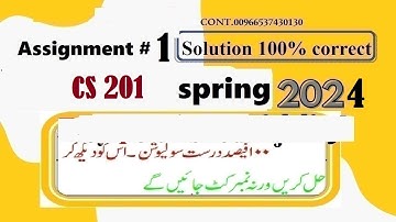 cs 201 assignment 1 solution spring 2024|cs201 assignment 1 solution spring 2024
