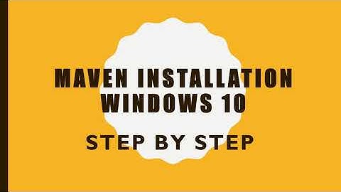 How to install maven on windows 10 step by step for beginners