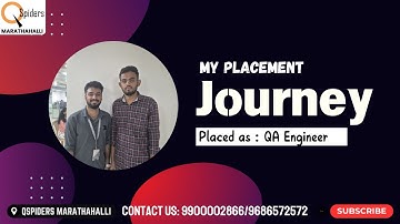 My Placement journey as QA Engineer from QSpiders Marathahalli
