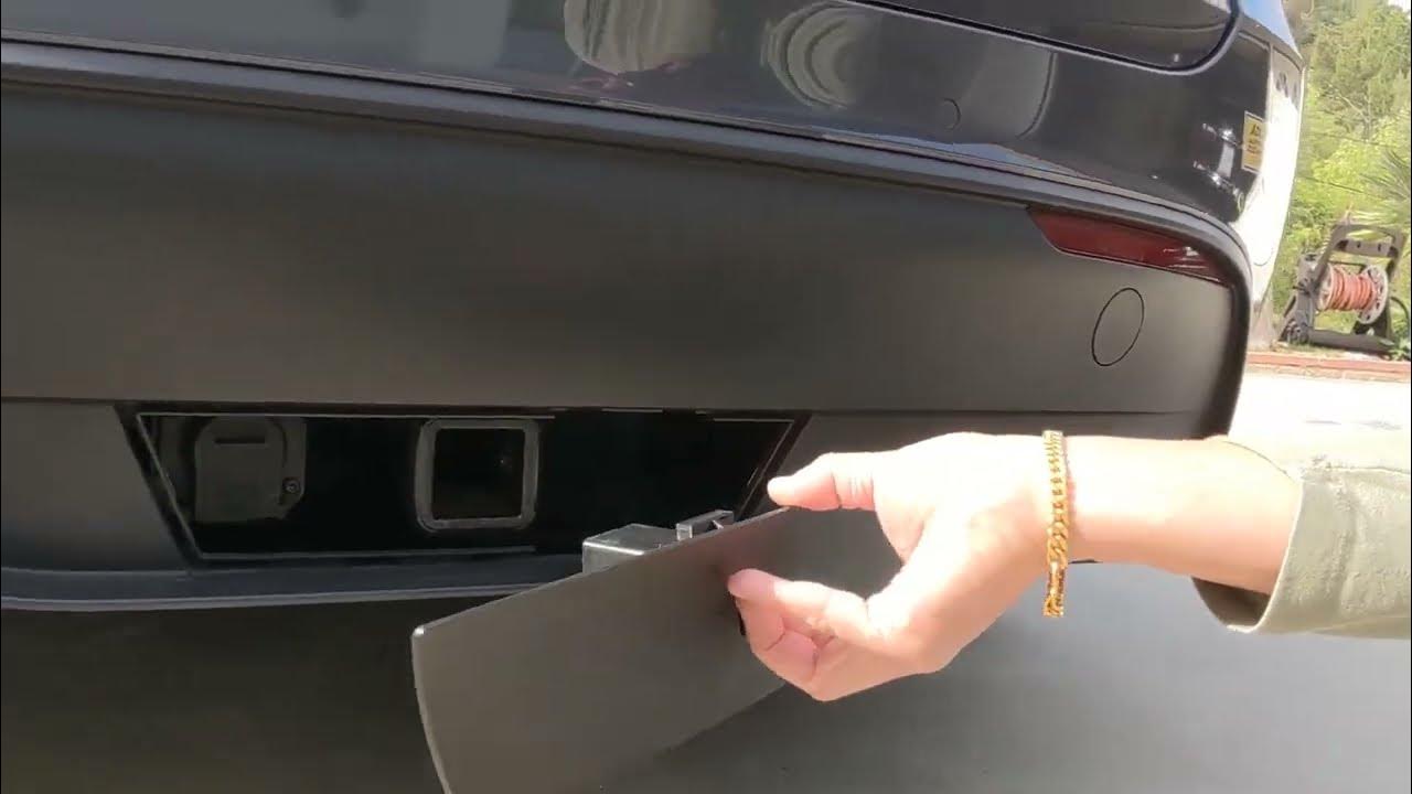 Ungodly Design Tow Hitch Cover for Tesla Model Y - YouTube