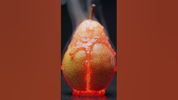 "Perfect Knife Cut lava pear 🍐| Satisfying Fruit ASMR" #asmr   #aiasmr #lavafruit #shorts #fruit