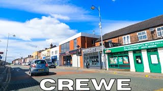 Driving in CREWE  ENGLAND United Kindom UK