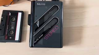 Sanyo M GP22 retro portable cassette player compact device test