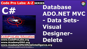 C# - Database ADO.NET MVC - Data Sets- Visual Designer- Delete