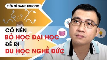 CÓ NÊN BỎ ĐẠI HỌC ĐỂ ĐI DU HỌC NGHỀ ĐỨC - Hướng nghiệp TS Dane Truong